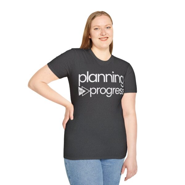 Planning For Progress WHITE Unisex Softstyle T-Shirt - Image 6