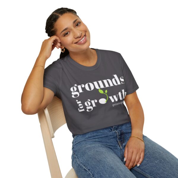 Grounds For Growth ONE SIDED - WHITE Unisex Softstyle T-Shirt - Image 59