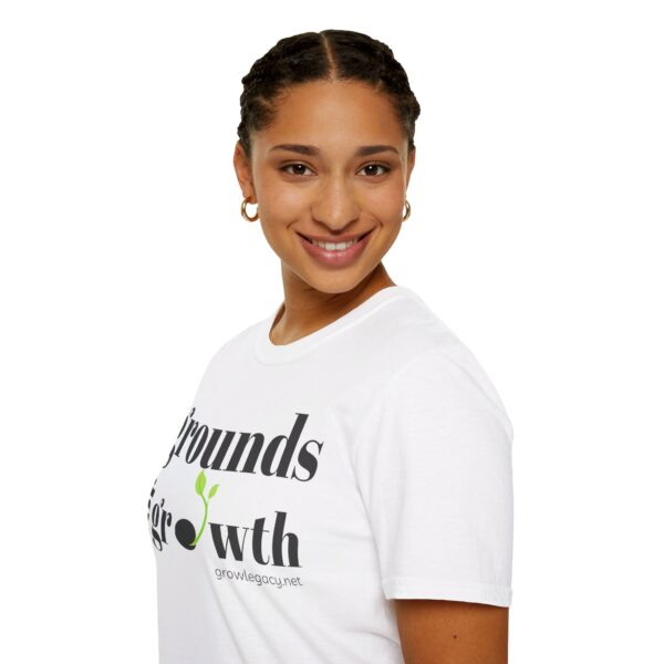 Grounds For Growth ONE SIDED Unisex Softstyle T-Shirt - Image 9