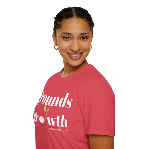 Grounds For Growth ONE SIDED - WHITE Unisex Softstyle T-Shirt - Image 94