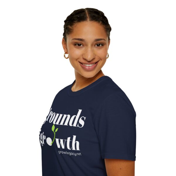 Grounds For Growth ONE SIDED - WHITE Unisex Softstyle T-Shirt - Image 70