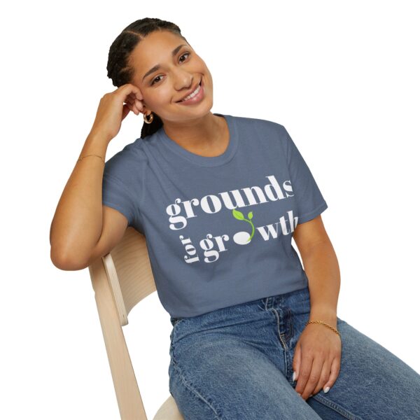 Grounds For Growth WHITE Unisex Softstyle T-Shirt - Image 59