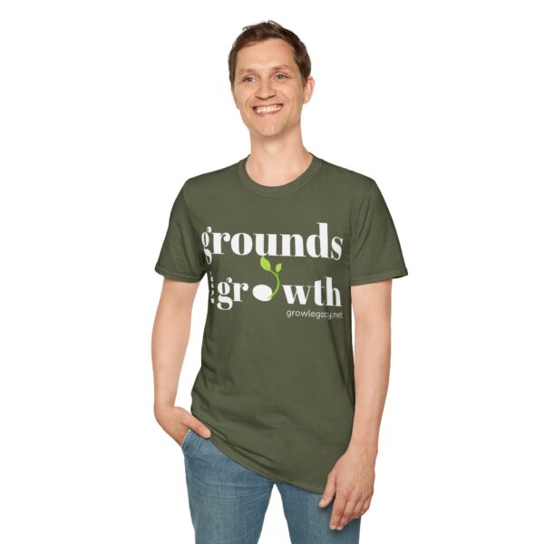 Grounds For Growth ONE SIDED - WHITE Unisex Softstyle T-Shirt - Image 20