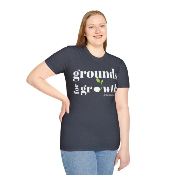 Grounds For Growth ONE SIDED - WHITE Unisex Softstyle T-Shirt - Image 78