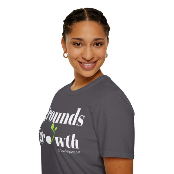 Grounds For Growth ONE SIDED - WHITE Unisex Softstyle T-Shirt - Image 58