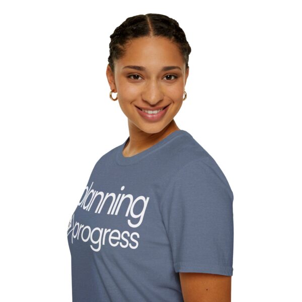 Planning For Progress WHITE Unisex Softstyle T-Shirt - Image 46