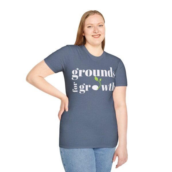 Grounds For Growth WHITE Unisex Softstyle T-Shirt - Image 54