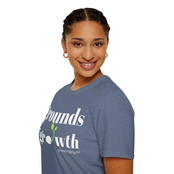 Grounds For Growth ONE SIDED - WHITE Unisex Softstyle T-Shirt - Image 46