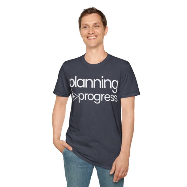 Planning For Progress WHITE Unisex Softstyle T-Shirt - Image 80