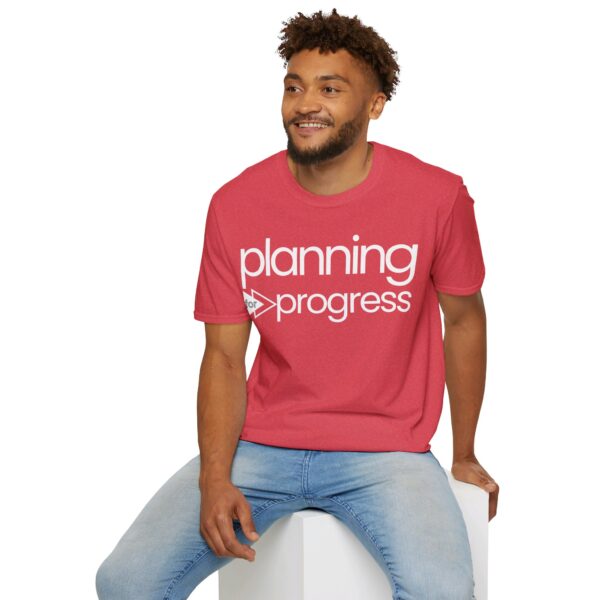 Planning For Progress WHITE Unisex Softstyle T-Shirt - Image 96