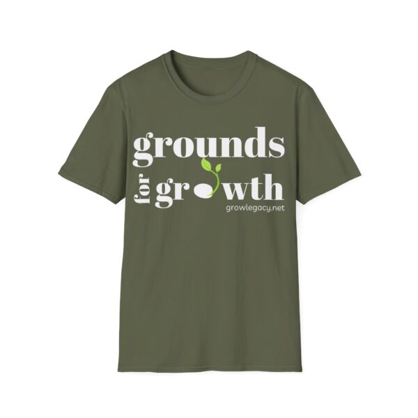 Grounds For Growth ONE SIDED - WHITE Unisex Softstyle T-Shirt - Image 14