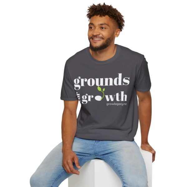 Grounds For Growth ONE SIDED - WHITE Unisex Softstyle T-Shirt - Image 49