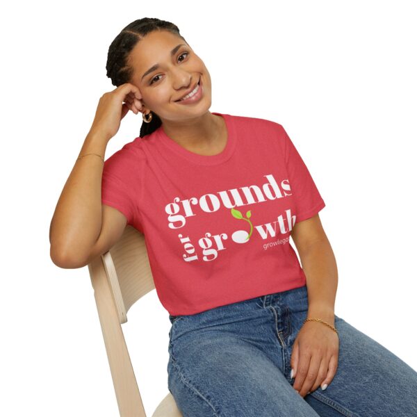 Grounds For Growth ONE SIDED - WHITE Unisex Softstyle T-Shirt - Image 95