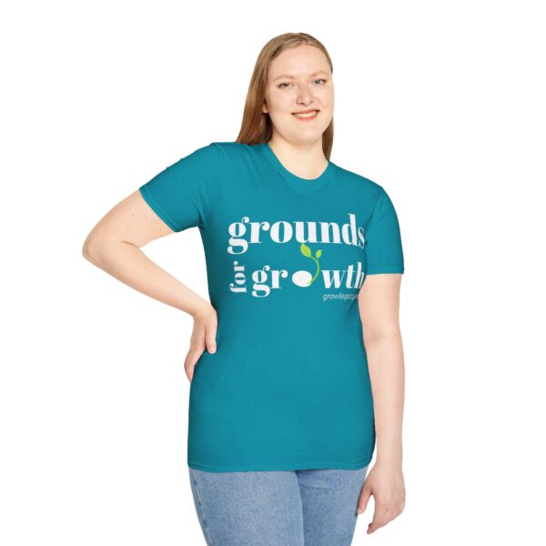 Grounds For Growth ONE SIDED - WHITE Unisex Softstyle T-Shirt - Image 30