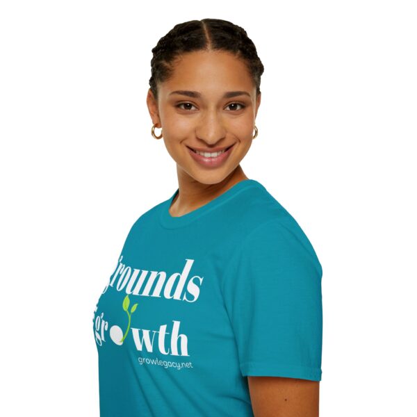 Grounds For Growth ONE SIDED - WHITE Unisex Softstyle T-Shirt - Image 34