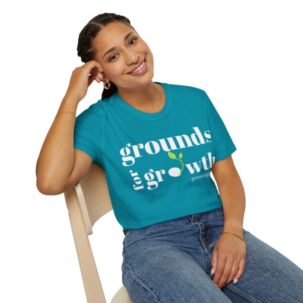 Grounds For Growth ONE SIDED - WHITE Unisex Softstyle T-Shirt - Image 35