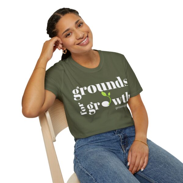 Grounds For Growth ONE SIDED - WHITE Unisex Softstyle T-Shirt - Image 23