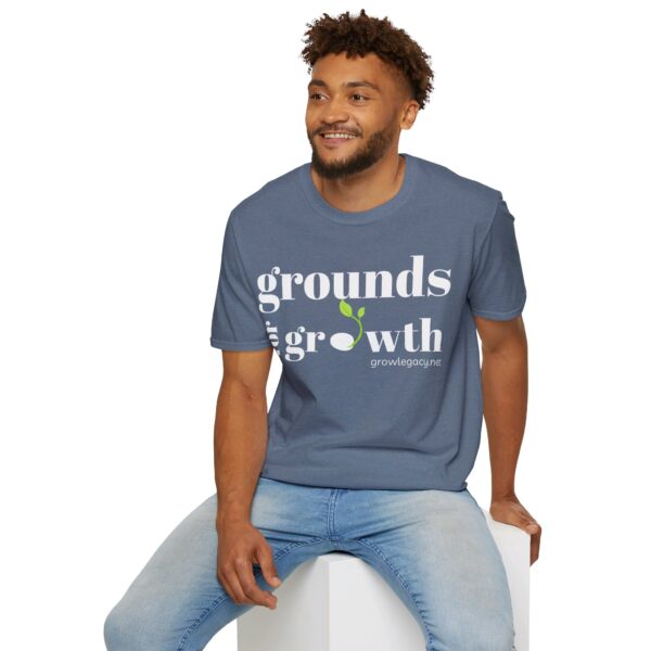 Grounds For Growth ONE SIDED - WHITE Unisex Softstyle T-Shirt - Image 37