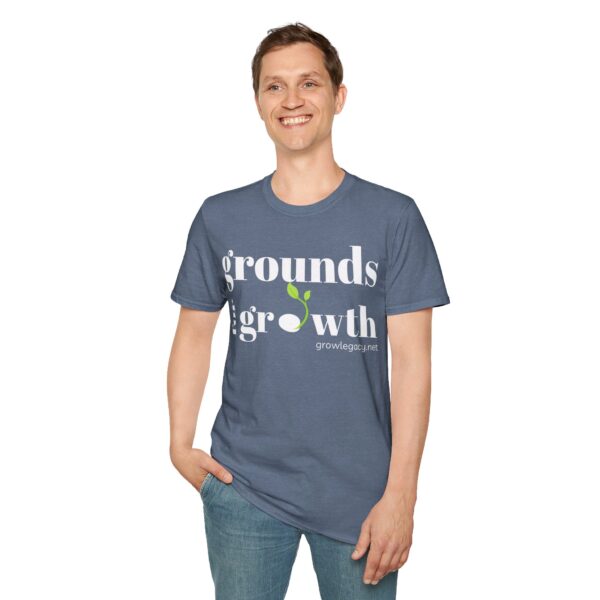 Grounds For Growth ONE SIDED - WHITE Unisex Softstyle T-Shirt - Image 44