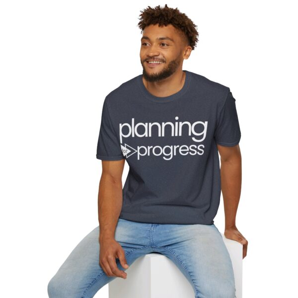 Planning For Progress WHITE Unisex Softstyle T-Shirt - Image 84