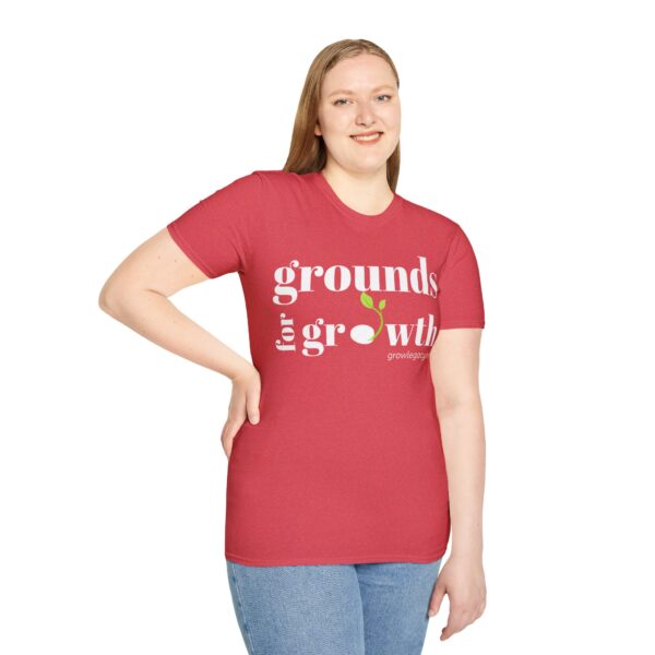 Grounds For Growth ONE SIDED - WHITE Unisex Softstyle T-Shirt - Image 90