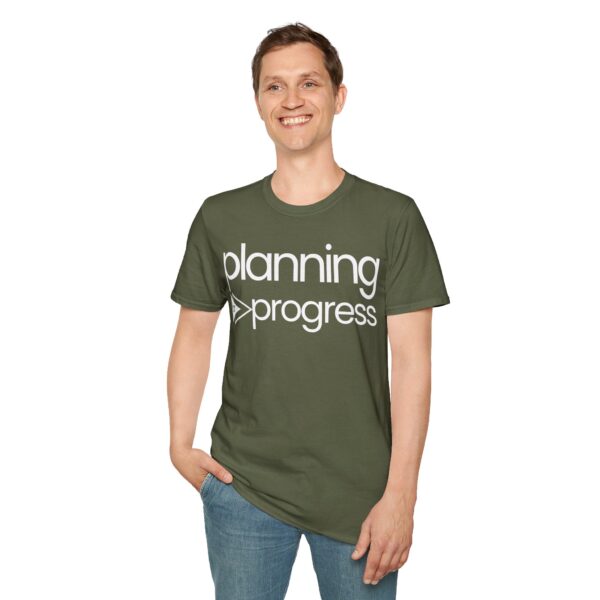 Planning For Progress WHITE Unisex Softstyle T-Shirt - Image 20