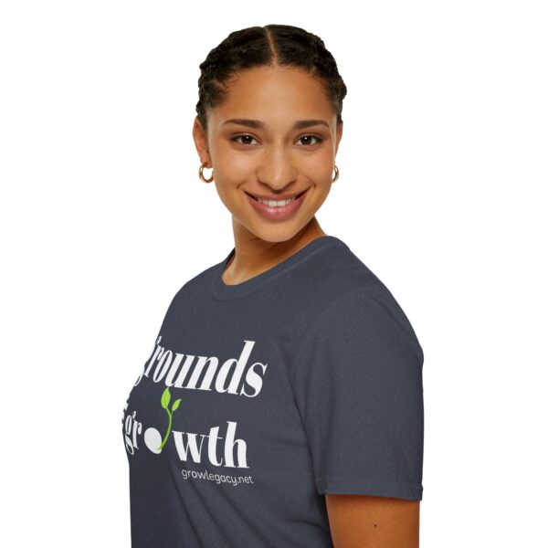 Grounds For Growth ONE SIDED - WHITE Unisex Softstyle T-Shirt - Image 82