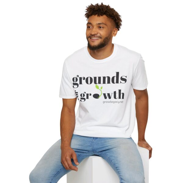 Grounds For Growth ONE SIDED Unisex Softstyle T-Shirt - Image 12