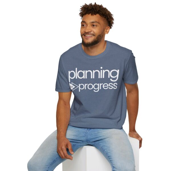 Planning For Progress WHITE Unisex Softstyle T-Shirt - Image 48