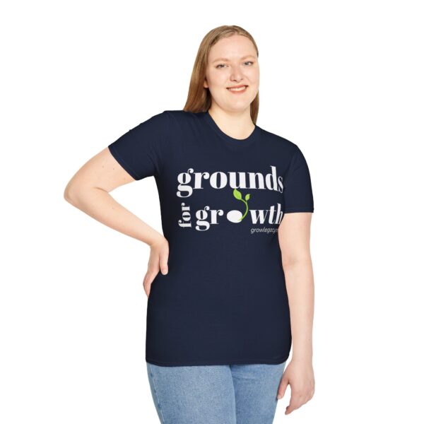 Grounds For Growth ONE SIDED - WHITE Unisex Softstyle T-Shirt - Image 66